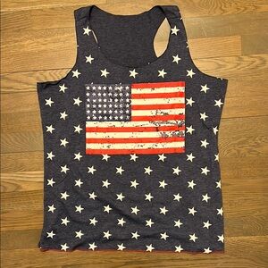 American Flag Star Tank Top-perfect for 4th of July